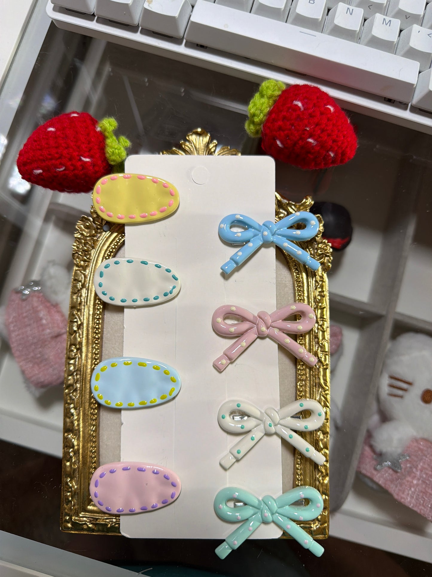 Sweet Bow Pastel Clip Set πβ¨