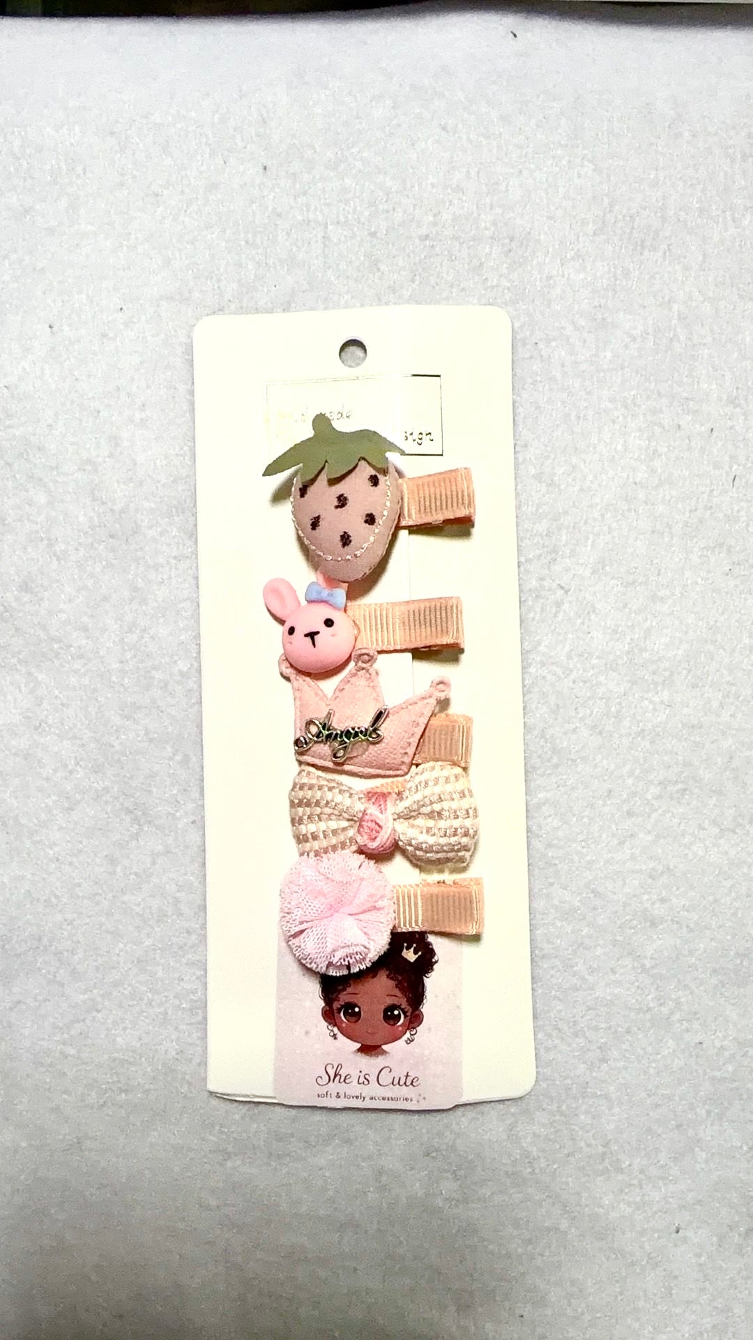 Sweet Bunny & Strawberry Clip Set ๐๐ฐ