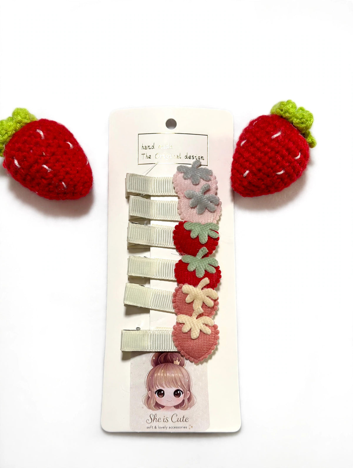 Strawberry Dreams Hair Clip Set πβ¨