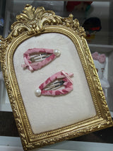Sweet Pearl Heart Hair Clips