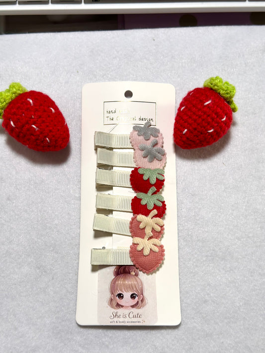 Strawberry Dreams Hair Clip Set 🍓✨
