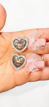 Sweet Heart Bow Hair Clip