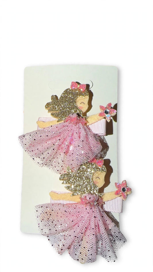 Pink Fairy Princess Hair Clip Set